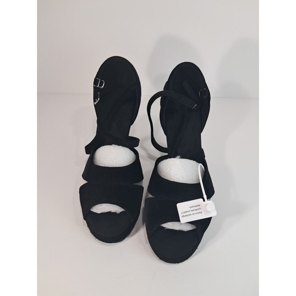 Dance and Sway Heel Suede Ballroom Dance Salsa size 6.5 black